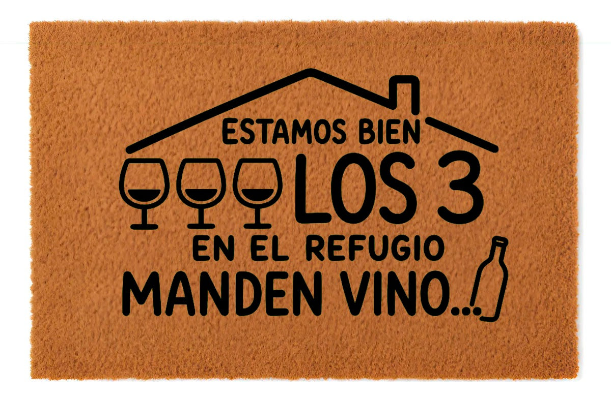 Estamos bien los 3 en el refugio
